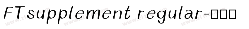 FTsupplement regular字体转换